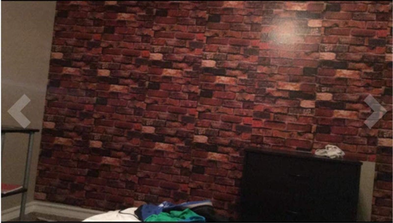Yancorp 18"x394" Self-Adhesive Wallpaper Rust Red Brown Brick Wallpaper Fireplace Peel and Stick Wall Door Counter Top Liners (18"x394", Rust Red Brick)â€¦ - Image 5